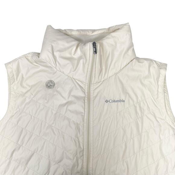 Columbia Womens 2XL Quilted Fleece Mix It Around Full Zip Ivory Vest - Picture 5 of 14